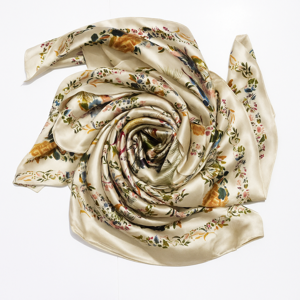 Heelory Skin floral Silk Scarf – HL4