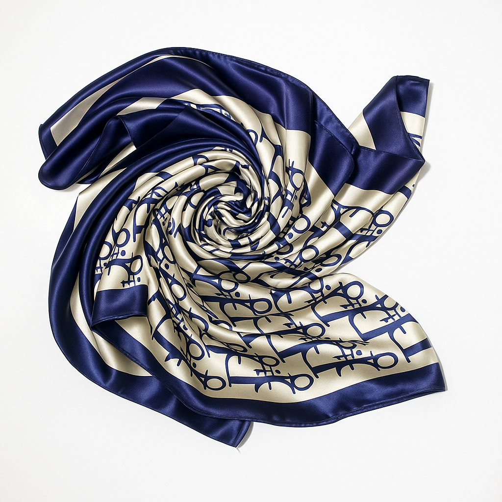 Heelory Blue Silk Scarf – HL2