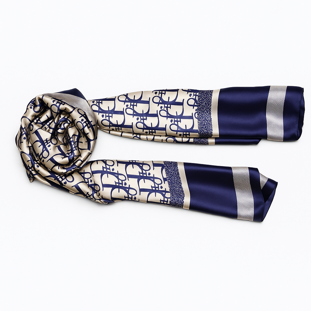 Heelory Blue Silk Scarf – HL2