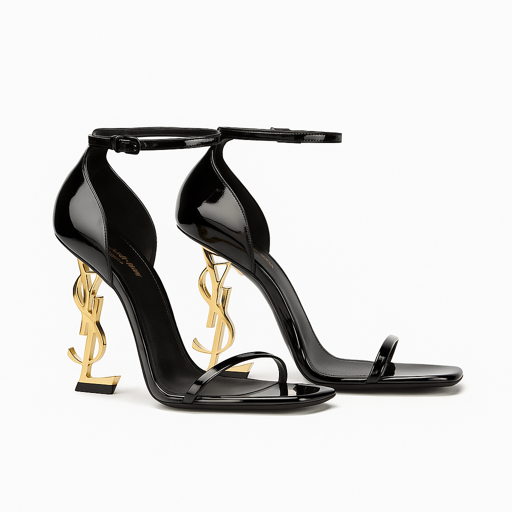 YSL Black Heels 4 Inch - HL21