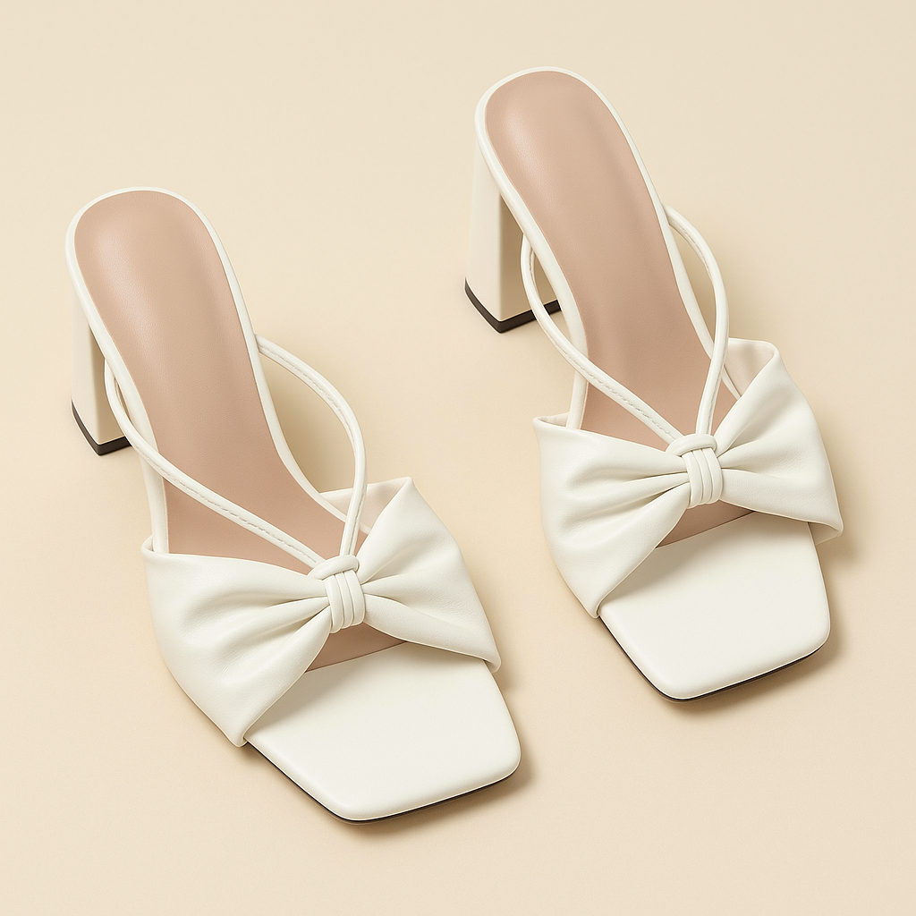 Heelory White Block 3 Inches Heel – HL23