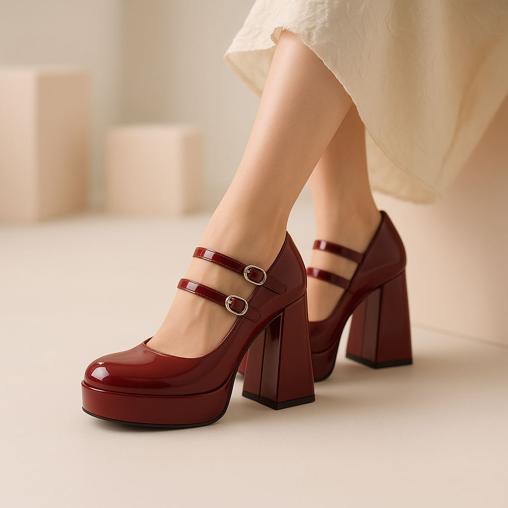 Heelory Heels 4 Inch Maroon Pumps – HL22