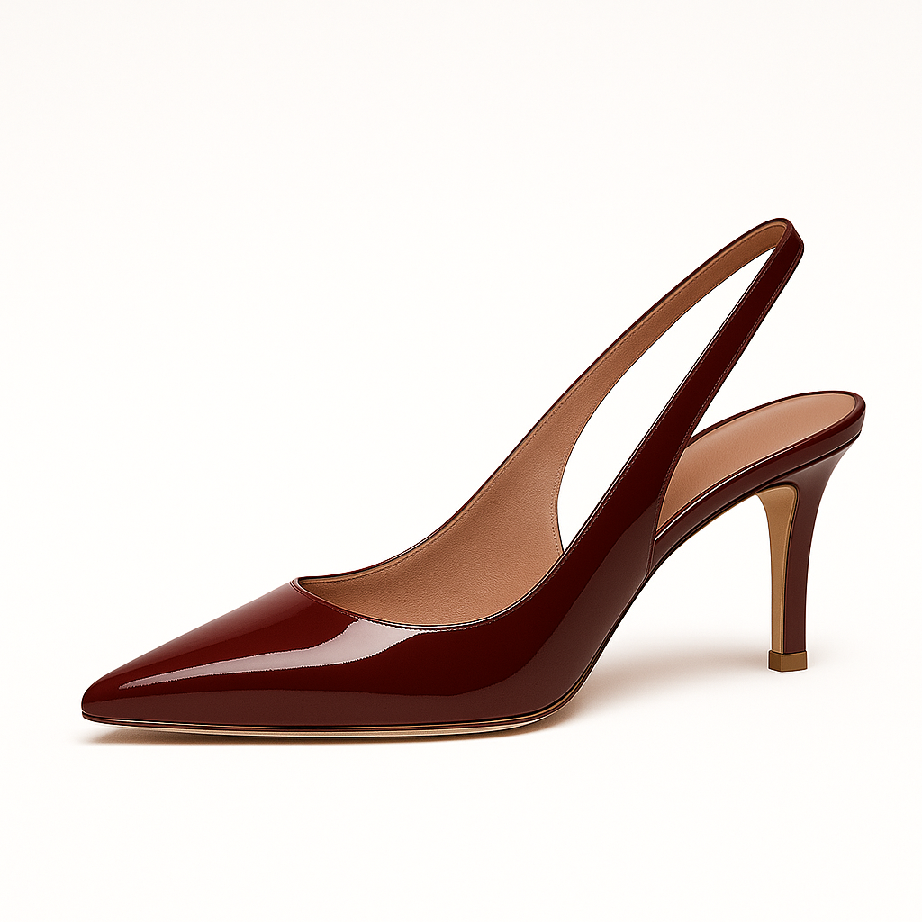 Heelory Maroon Pumpy 2 Inch Heels - HL25