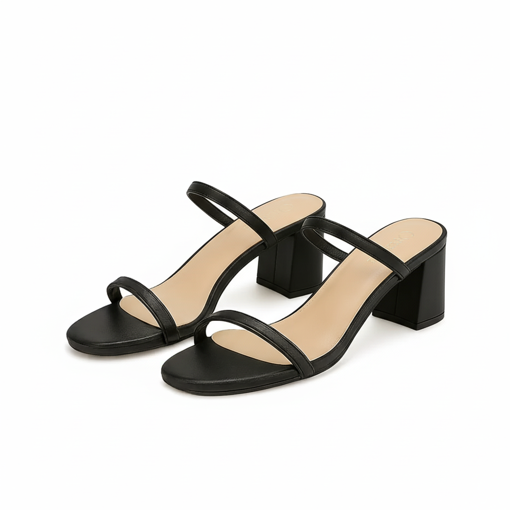 Heelory Black block 3 inches Heel - HL16