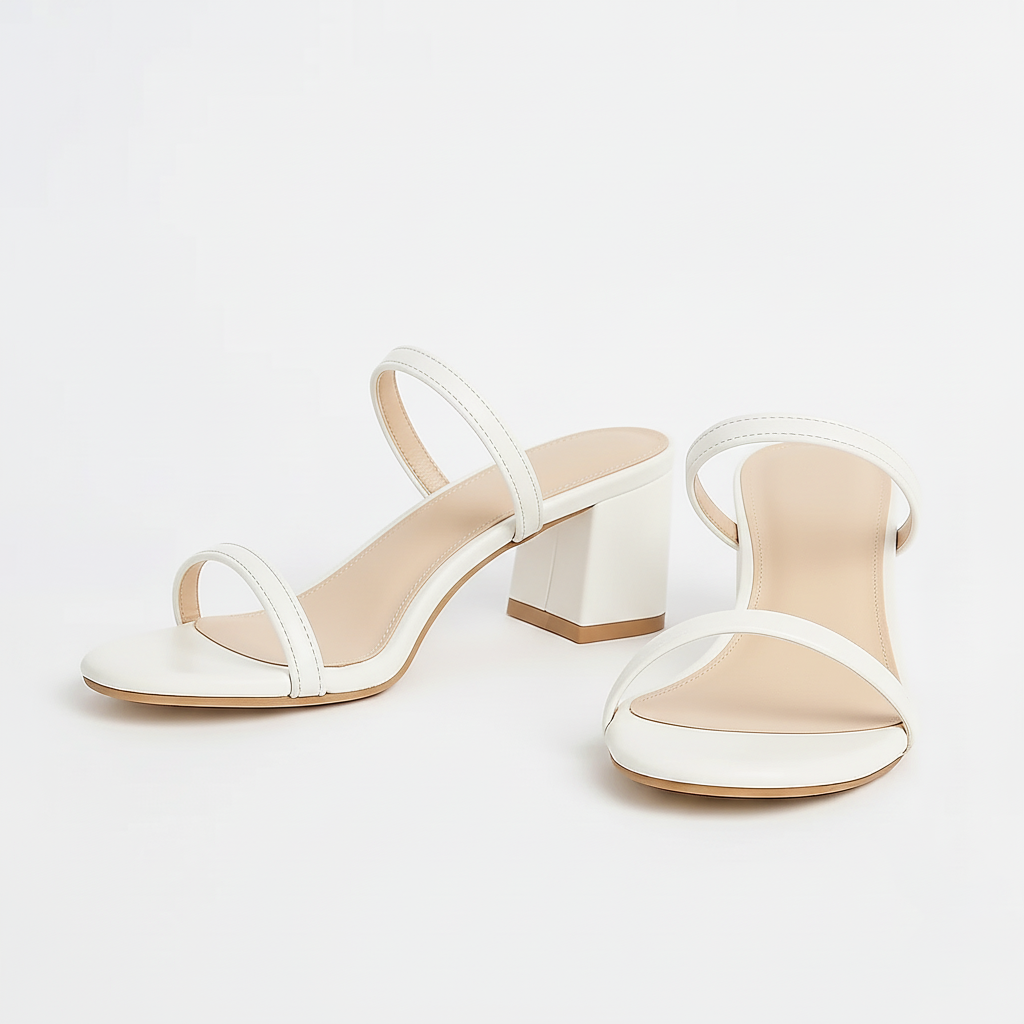 Heelory White Block 3 Inches Heel – HL15