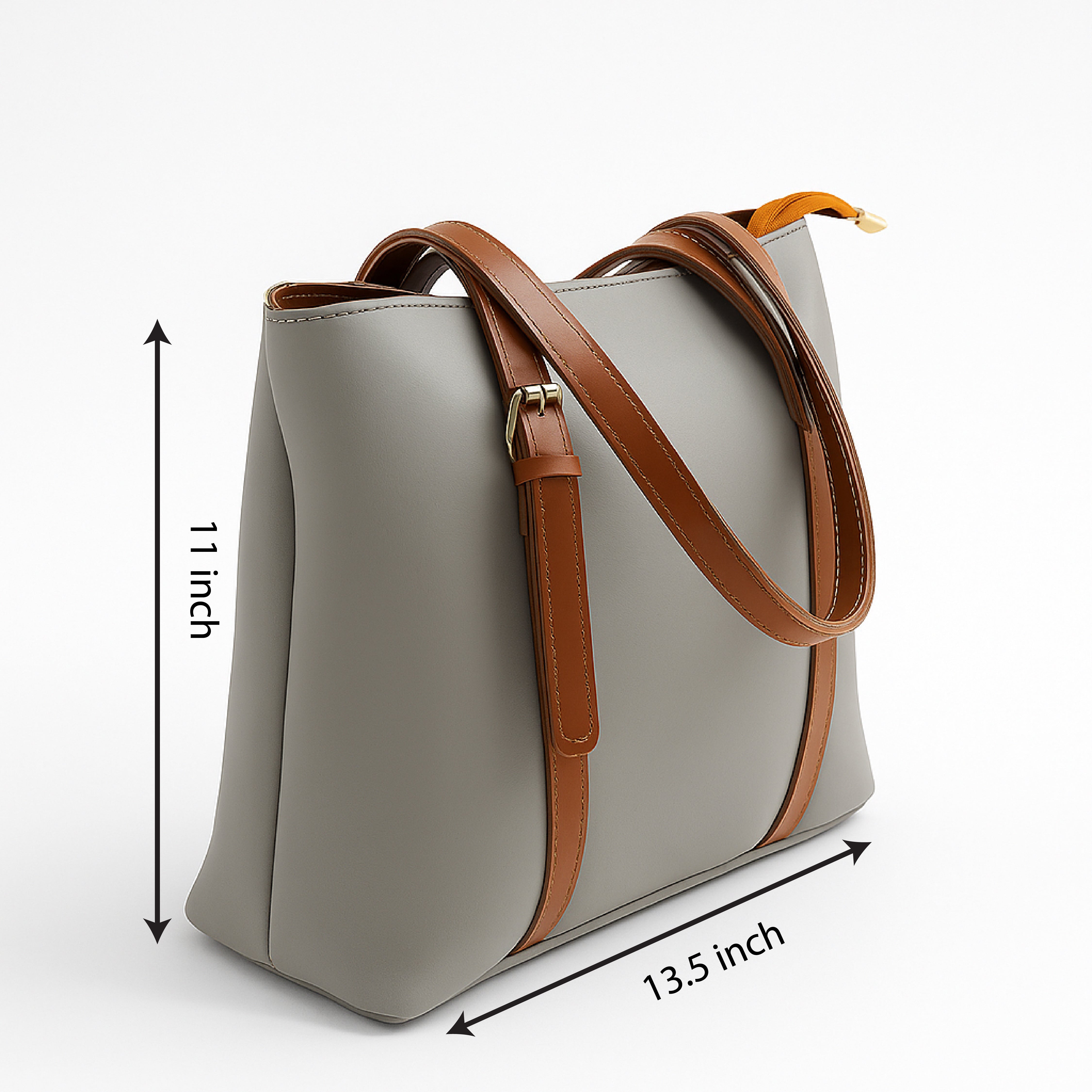Heelory Gray Leather Bag – HL7