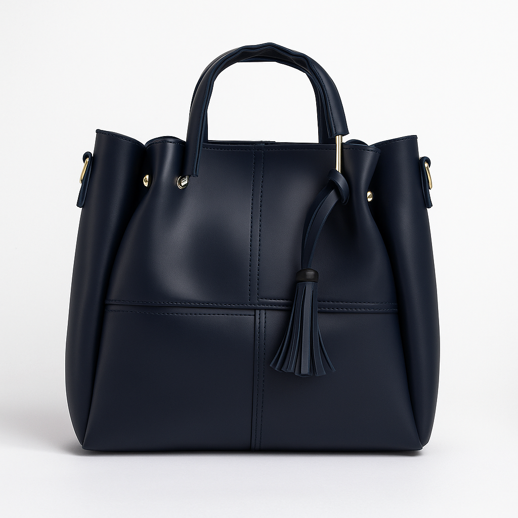 Heelory Elegant Blue Leather Bag set – HL6