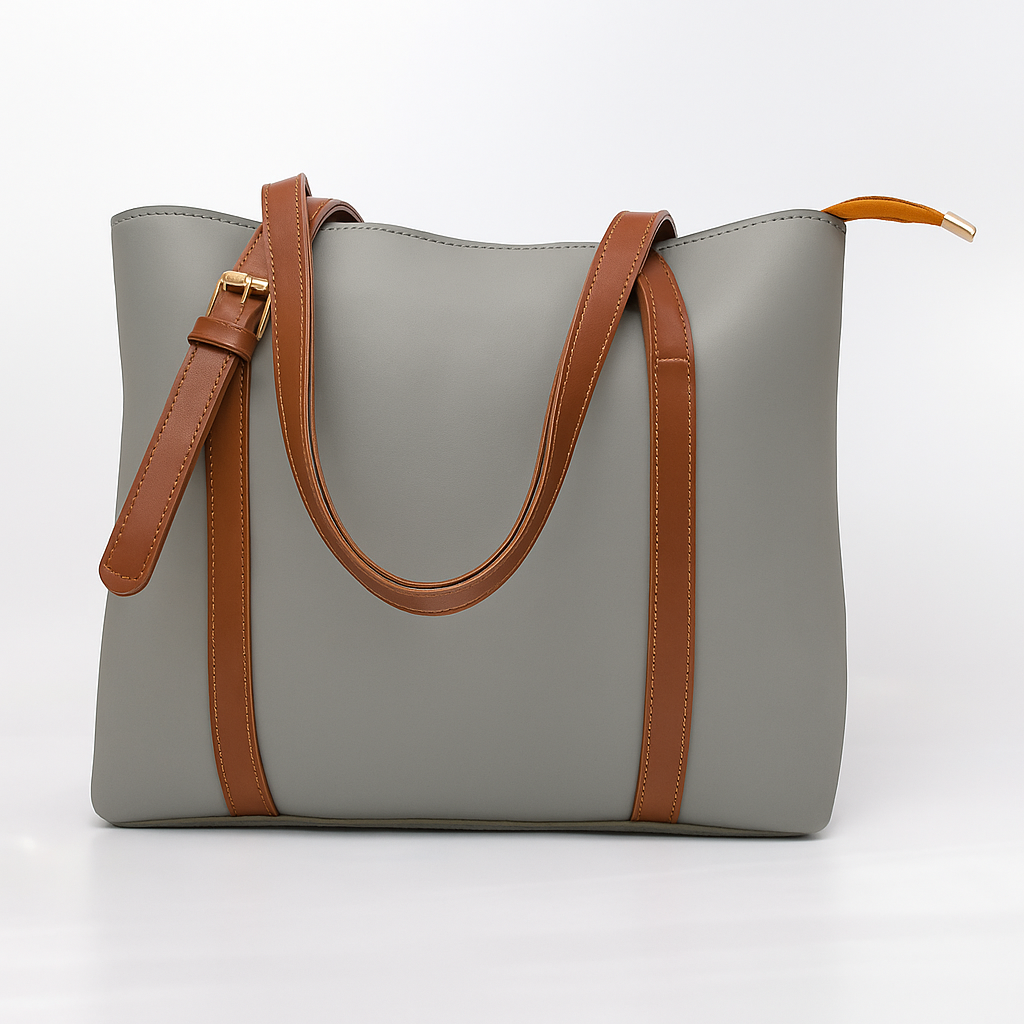 Heelory Gray Leather Bag – HL7