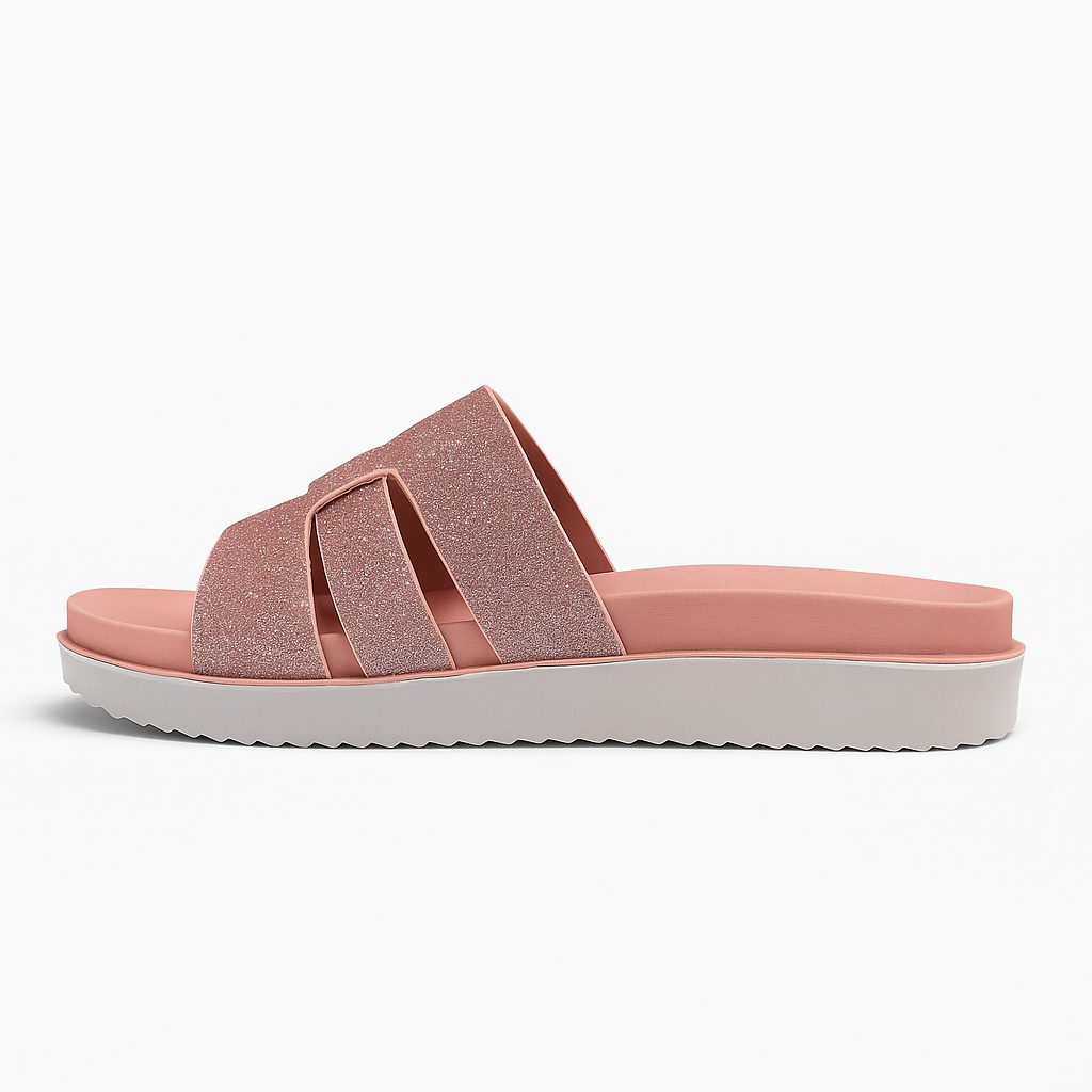 Heelory Medicated Pink Sparkle Slippers HL10 – Comfort