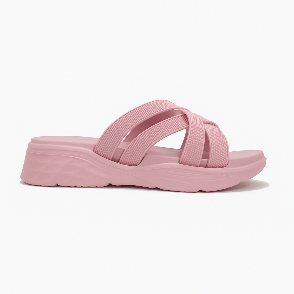Heelory Pink PVC Slippers HL12 – Everyday Comfort